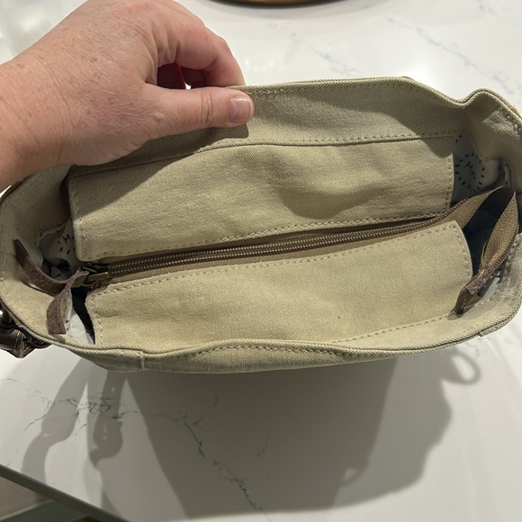 Myra canvas leather trim bag - Picture 8 of 10